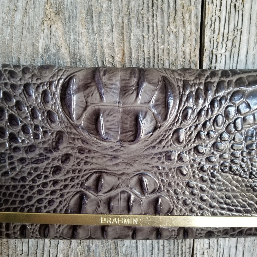 BRAHMIN leather clutch bag